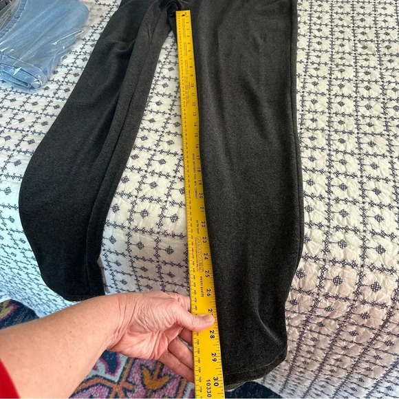 New Talbots Charcoal Gray Soft & Fuzzy Leggings  tulip hem Size Medium $69 NWT - Picture 9 of 9